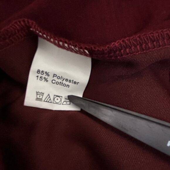 BTFBM Burgundy Ruched T-Shirt Dress Size S Bodycon Stretch Preppy Classic - Picture 6 of 8